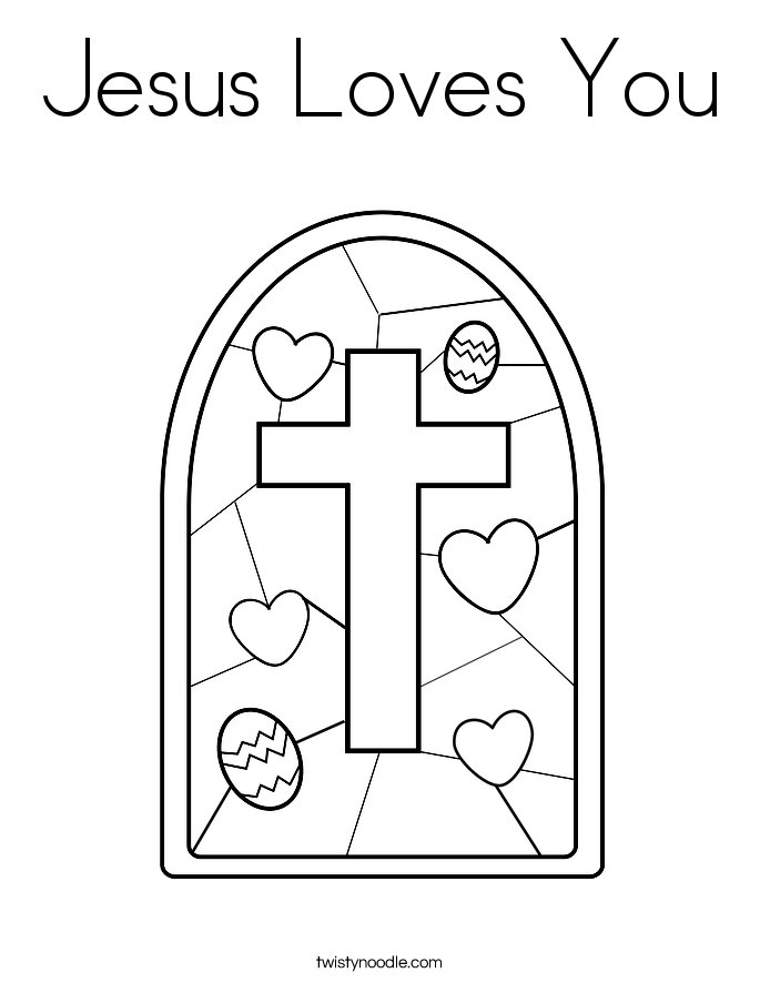 Jesus Loves You Coloring Page