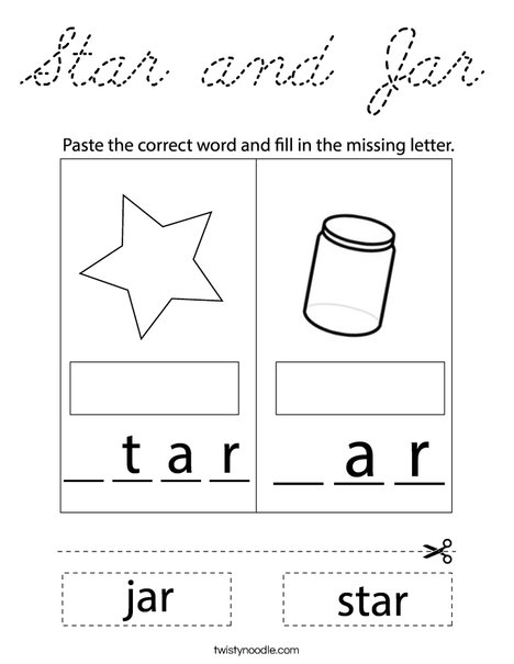Star and Jar Coloring Page