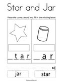 Star and Jar Coloring Page
