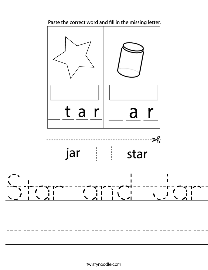 Star and Jar Worksheet