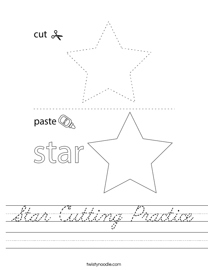 Star Cutting Practice Worksheet