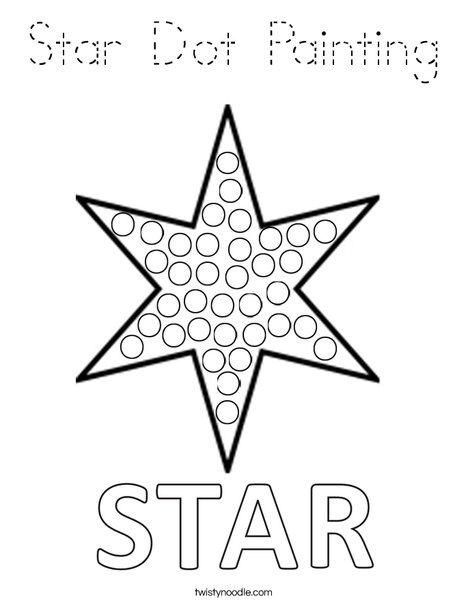 Star Dot Painting Coloring Page
