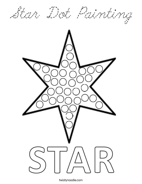 Star Dot Painting Coloring Page