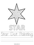 Star Dot Painting Worksheet