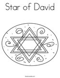 Star of David Coloring Page