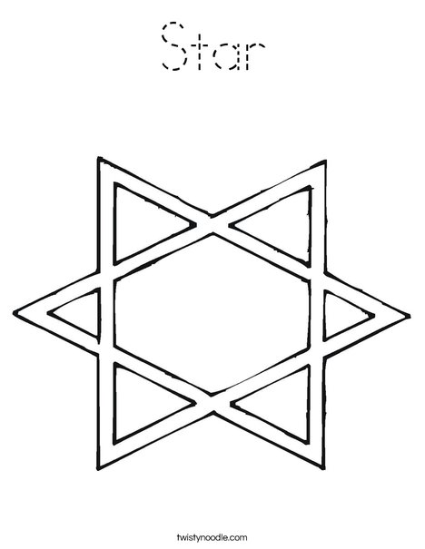 Star of David Coloring Page