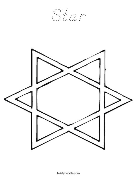 Star of David Coloring Page