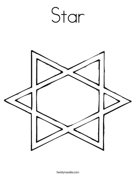 Star of David Coloring Page