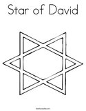 Star of David Coloring Page