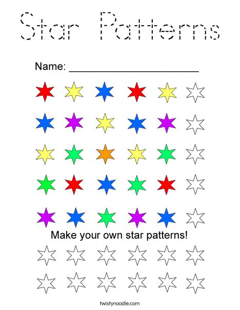 Star Patterns Coloring Page