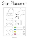 Star Placemat Coloring Page