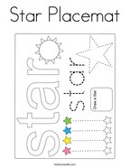 Star Placemat Coloring Page
