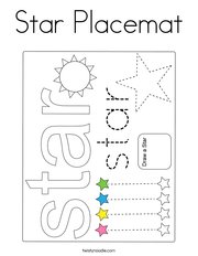Star Placemat Coloring Page