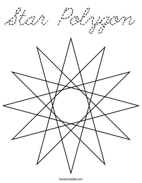 Star Polygon Coloring Page