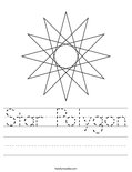 Star Polygon Worksheet