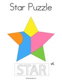 Star Puzzle Coloring Page