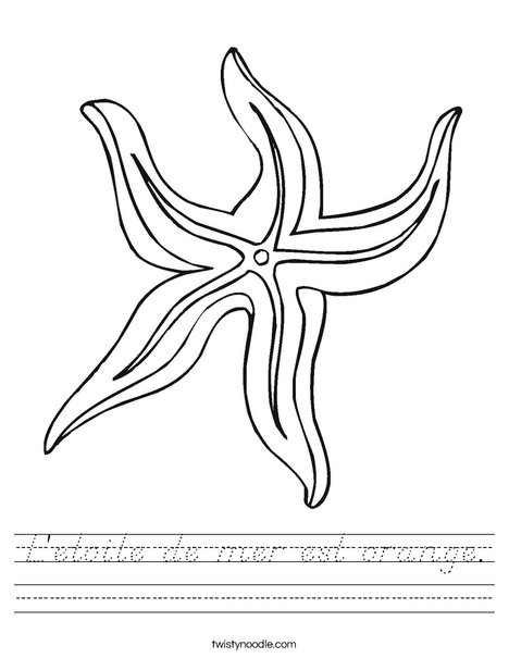 Starfish Worksheet
