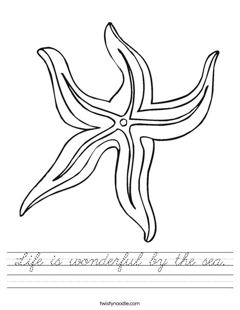 Starfish Worksheet