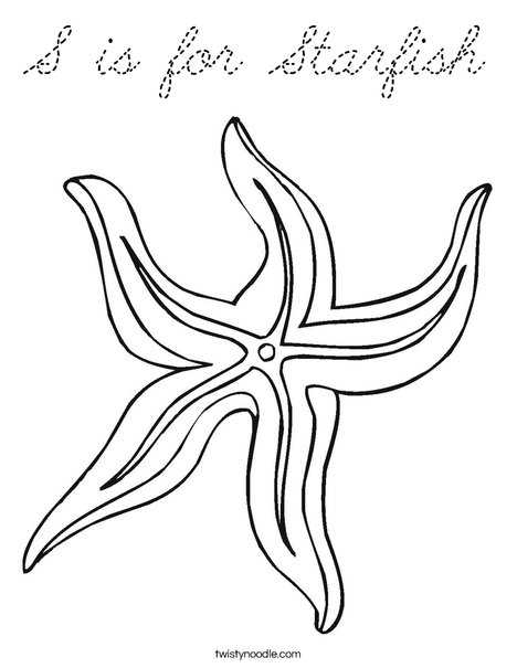Starfish Coloring Page