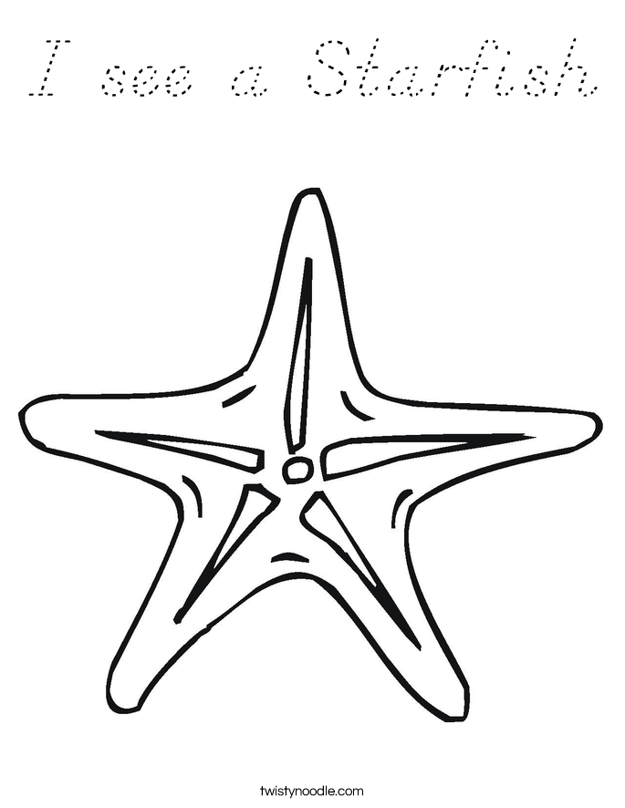 I see a Starfish Coloring Page
