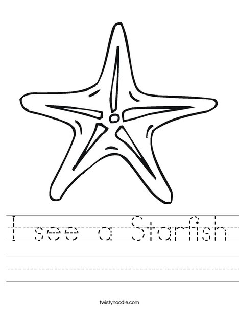 Sea Star Worksheet
