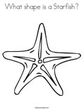 What shape is a Starfish?Coloring Page