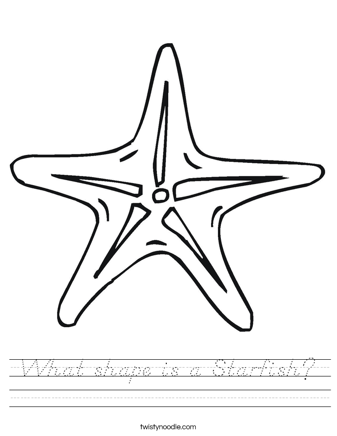 What shape is a Starfish? Worksheet