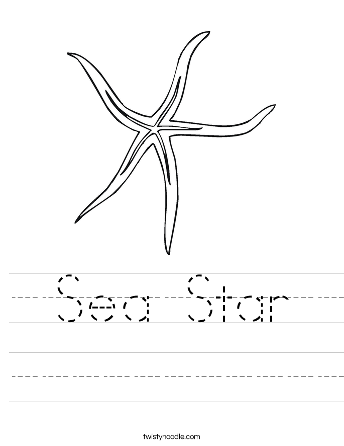 Sea Star Worksheet