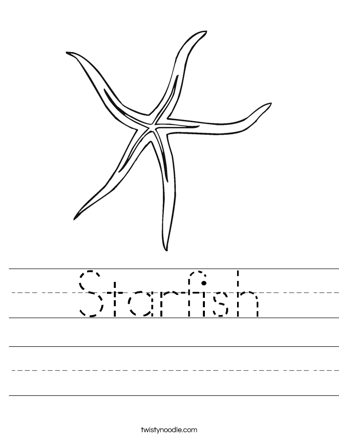 Starfish Worksheet