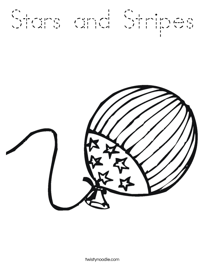 Stars and Stripes Coloring Page