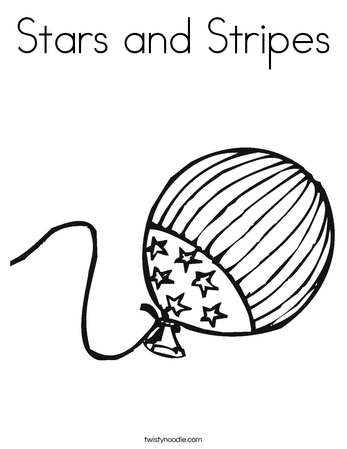 Stars and Stripes Coloring Page