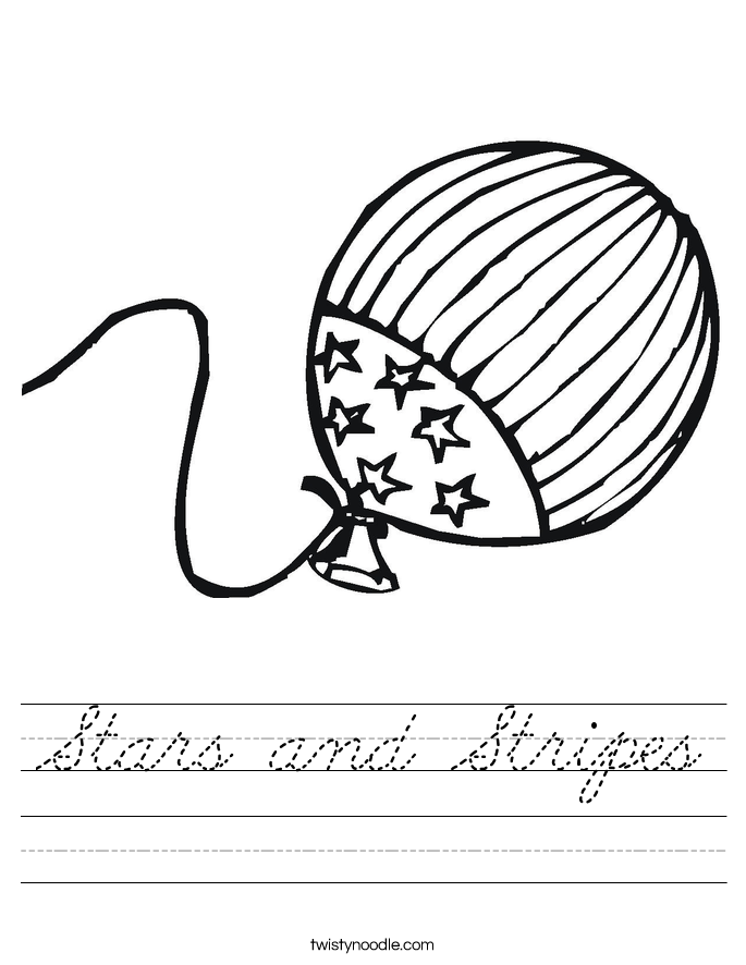 Stars and Stripes Worksheet