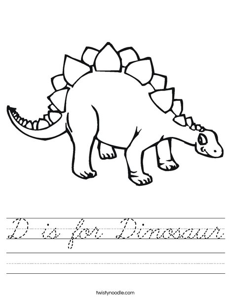 Stegasaurus Worksheet