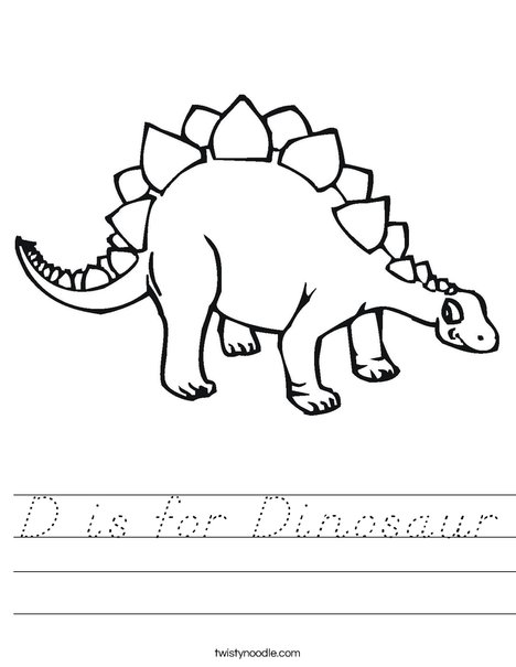 Stegasaurus Worksheet