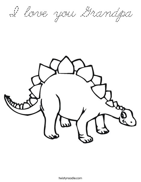 Stegasaurus Coloring Page