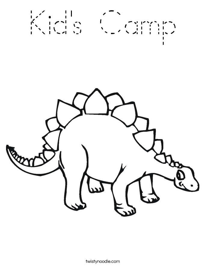Kid's Camp Coloring Page