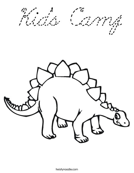 Stegasaurus Coloring Page