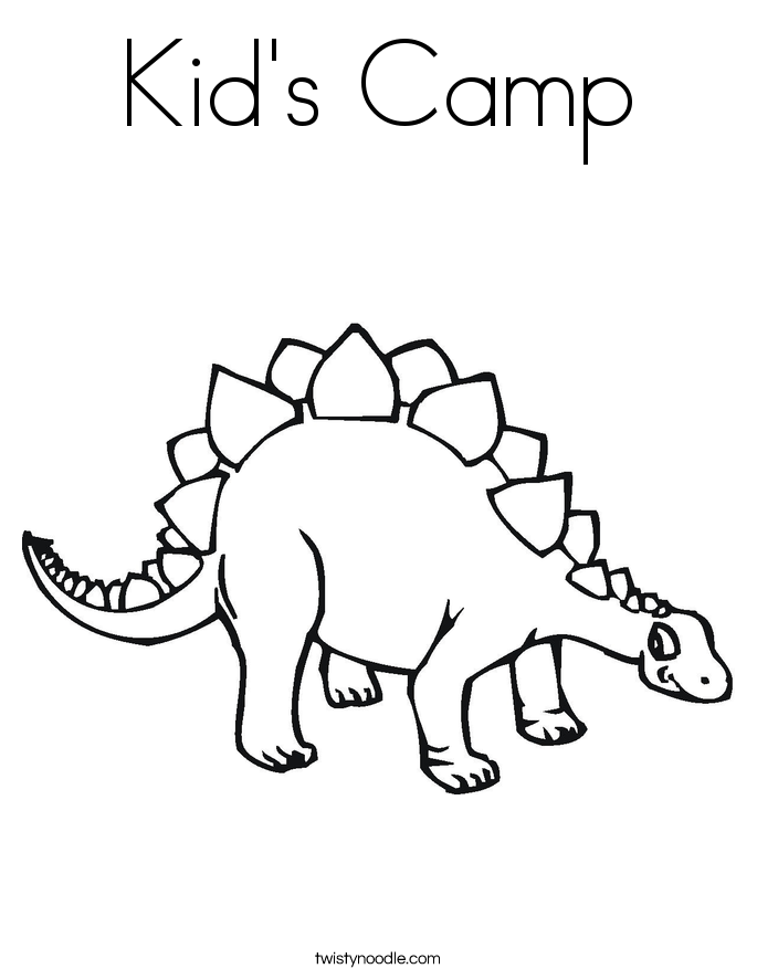 Kid's Camp Coloring Page