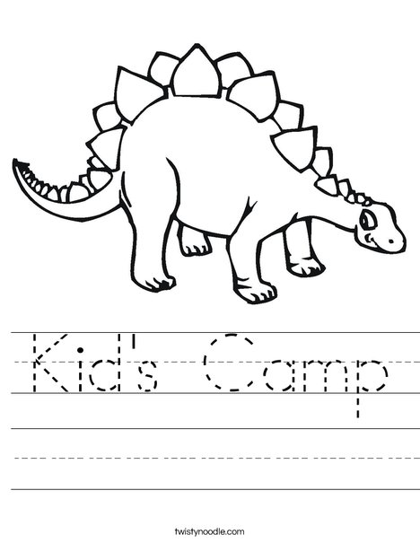 Stegasaurus Worksheet
