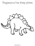 Stegasaurus has sharp plates Coloring Page