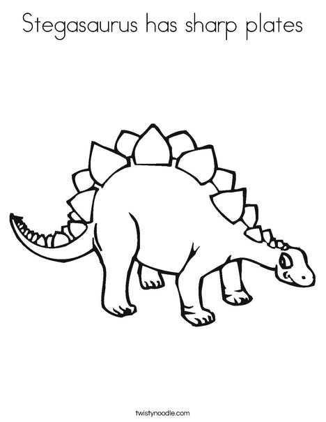 Stegasaurus Coloring Page