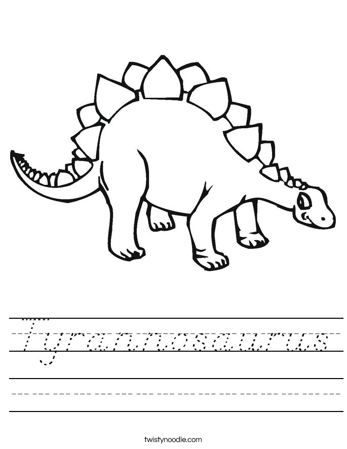 Tyrannosaurus Worksheet
