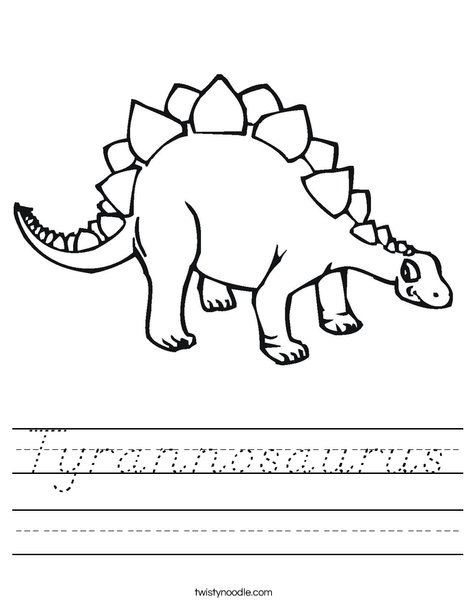 Stegasaurus Worksheet