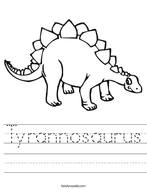 Stegasaurus Worksheet