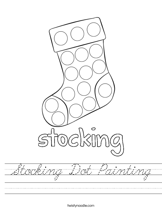 Stocking Dot Painting Worksheet