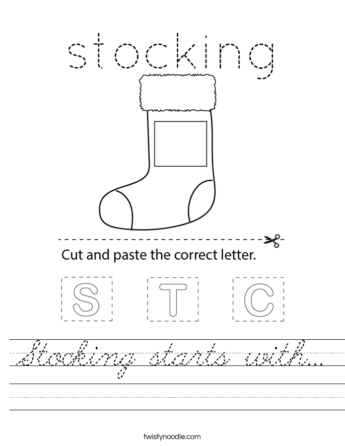 Stocking starts with... Worksheet