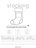 Stocking starts with... Worksheet