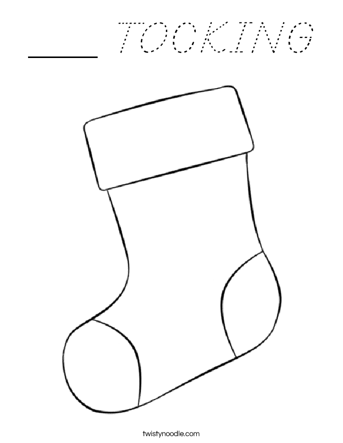 TOCKING Coloring Page - D'Nealian - Twisty Noodle