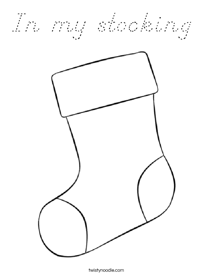 In my stocking  Coloring Page