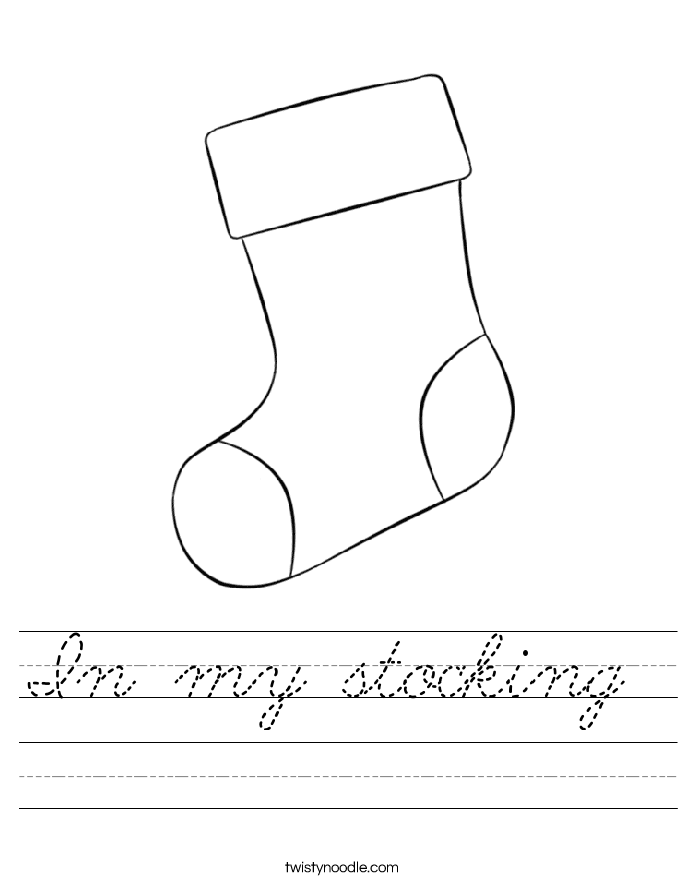 In my stocking  Worksheet